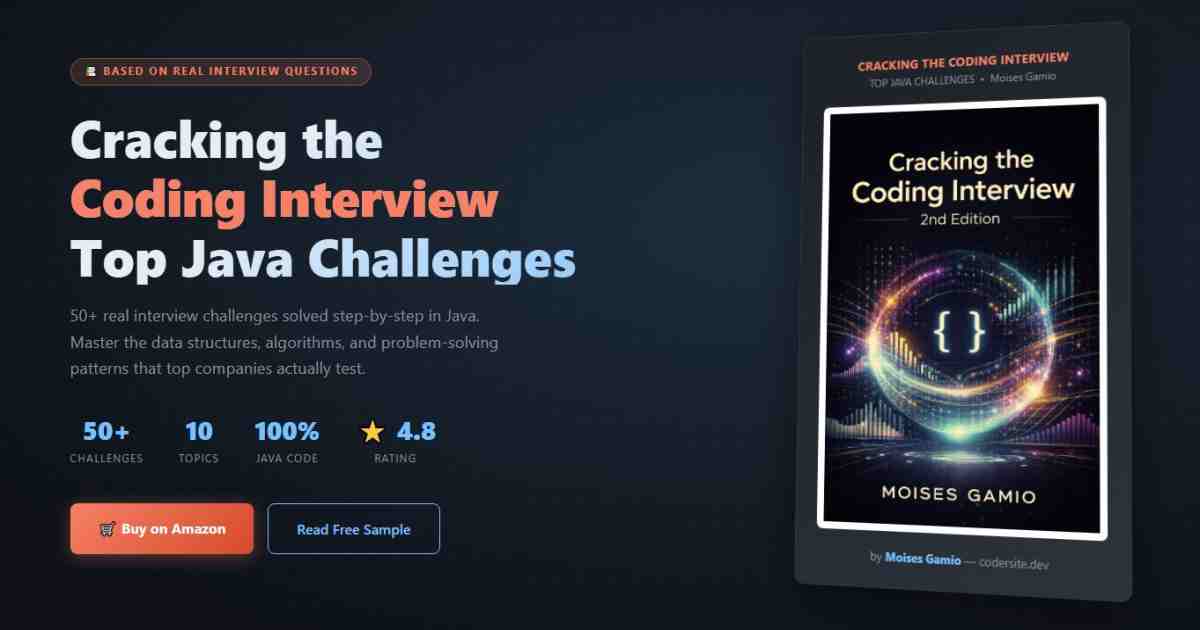 Cracking the Coding Interview – Top Java Challenges | Moises Gamio